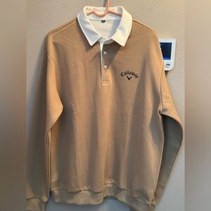 Callaway Fleece Polo-Style Long Sleeve with Collar